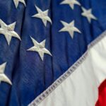 blue, white, and red flag