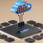 3D render of cloud computing concept